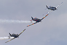 Swedish Air Force Historic Flight T-6 team with Sk16 SE-FUD and SE-FVU...