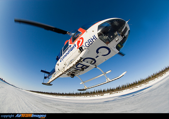 Landing on the Ice Road Bell 206B JetRanger