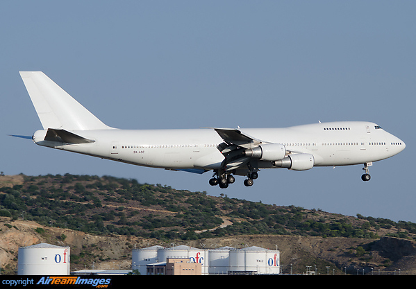 First Boeing 747 for Greek cargo start-up airline Aerospace One arriving in Athens. Ex AP-BIB Boeing 747-21AC(M)