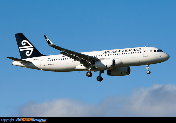 First full day of service. First Sharklets for Air New Zealand. Airbus A320-232