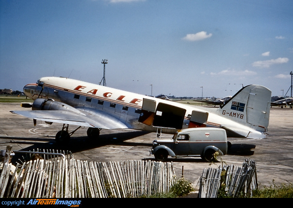 Purchased by Eagle Aviation Ltd on 29th January 1953 from the RAF it was the longest DC-3 in service (4 years) with Eagle. Douglas C-47B Dakota (DC-3)