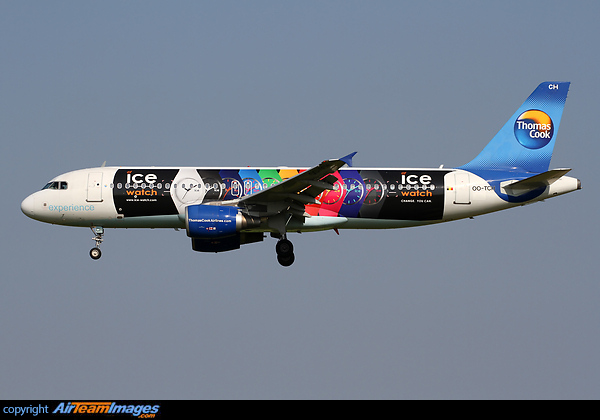 Promotion partnership from the Swiss manufacturer Ice-Watch with Thomas Cook Belgium. A free watch was given to the first 100 bookers on the flight BRU-RKV Airbus A320-214