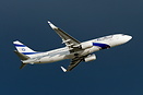 Making a left turn during its departure from runway 25C, with an incre...