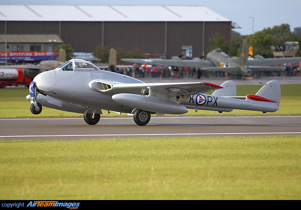 Lovely to see the two Norwegian Vampires at Duxford this is the 2nd of the pair that displayed at Duxfords Sept Show FFA Vampire FB6 (DH-100)