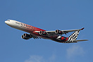 This Etihad A340-600 in special Formula 1 scheme, performed a flypast ...
