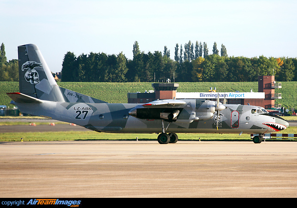 Air Bright's An-26 LZ-ABR has recently been used in the filming of action movie "The Expendables 3" for which it was painted into this special camouflage livery Antonov An-26B