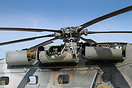 Close-up on the engine and rotor head
