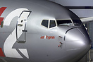 Undergoing a repair due to tail strike on February 17th, 2014. Some ar...