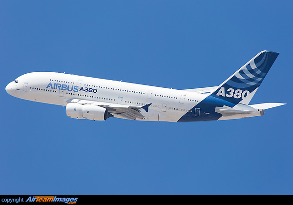 Display during FIDAE 2014 Airshow Airbus A380-841