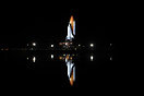 Discovery on a crawler heading towards launch complex 39A  and its fi...