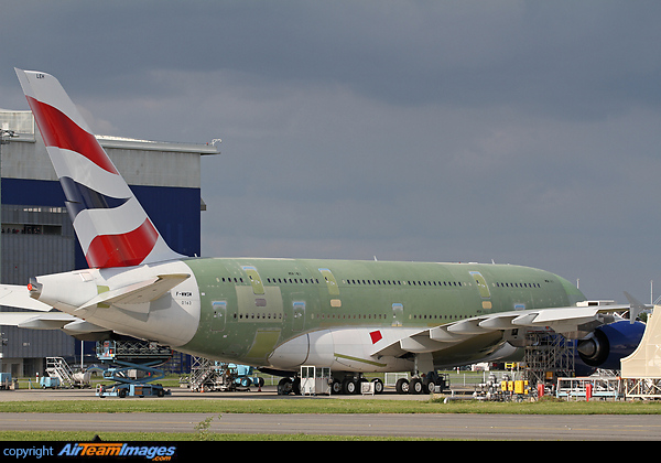 A new Airbus A380 for British Airways awaiting completion at Toulouse. Airbus A380-841