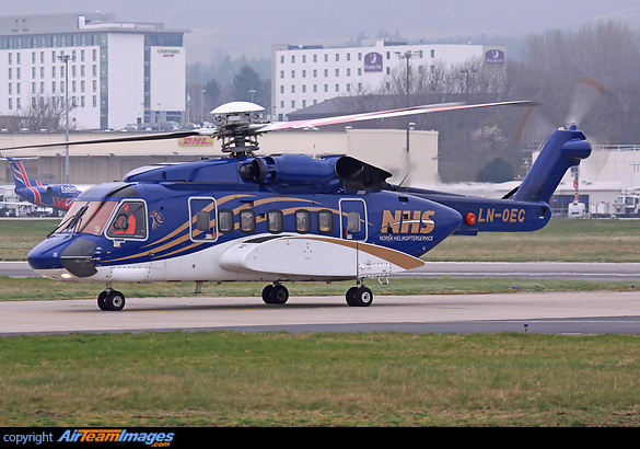 Operating for Bond in support of North Sea oil operations. Sikorsky S-92A Helibus