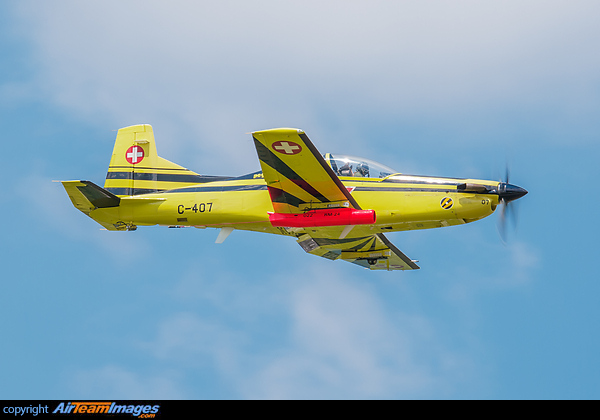 Target tow aircraft of the Swiss AF Pilatus PC-9