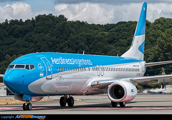 New Aerolineas Argentinas Boeing 737-8BK(WL) C/N 41562 L/N 4960 LV-FSK in test flight phase. Boeing 737-8BK