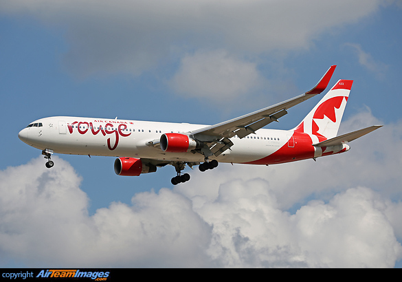 Air Canada Rouge have commenced a summer only service from Toronto to Manchester using Boeing 767's. Boeing 767-333/ER W