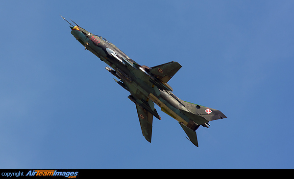 Performing at RIAT 2014 Sukhoi Su-22M-4 Fitter