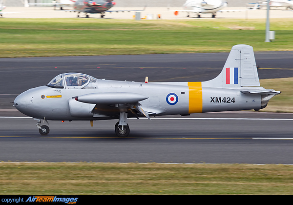 Classic Flights silver Jet Provost G-BWDS was built as a T3 at Hunting Percivals Luton factory in 1960 and issued to the Royal Air Force as XM424. Hunting P-84 Jet Provost T3A