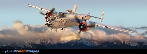 Composite image. "In The Mood" North American B-25J Mitchell