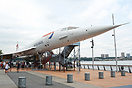 This Concorde is on loan from British Airways and is on display on the...