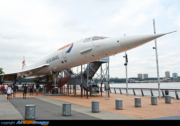 This Concorde is on loan from British Airways and is on display on the USS Intrepid Aerospatiale-BAC Concorde 102