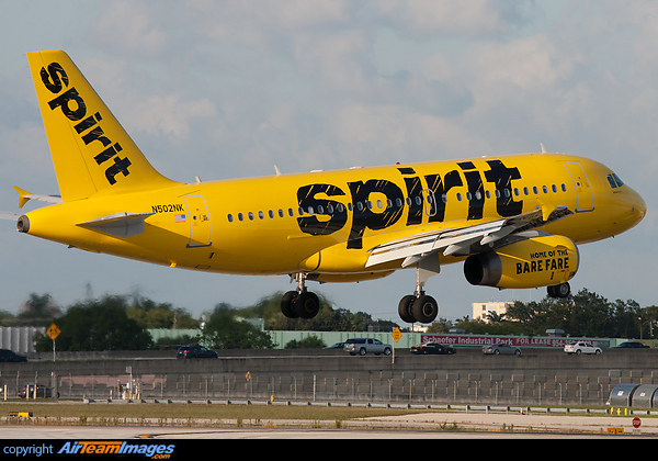 The second Spirit Airlines aircraft to receive the new paint scheme. Airbus A319-132