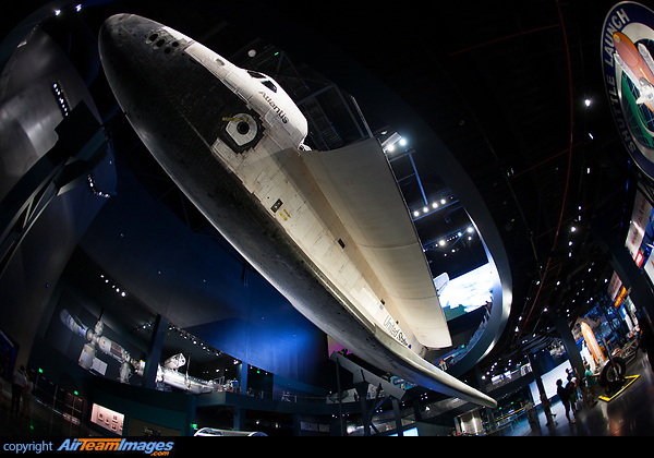 Space shuttle Atlantis, the final orbiter among NASA's spaceplane fleet to fly in space, launched on its new mission on June 29th 2013 as the centerpiece of a $100 million tourist attraction in Florida.
Inside the five-story building, Atlantis has been mounted 30 feet (9 meters) above the ground and angled 43.21 degrees to one side. The shuttle's payload bay doors have been opened and a detailed replica of its robotic arm has been installed and extended such that it just reaches over the heads of visitors.
Theatrical lighting and a 40-foot-long (12-meter) animated digital backdrop helps complete the illusion that Atlantis is back in space, orbiting the Earth. Rockwell Space Shuttle