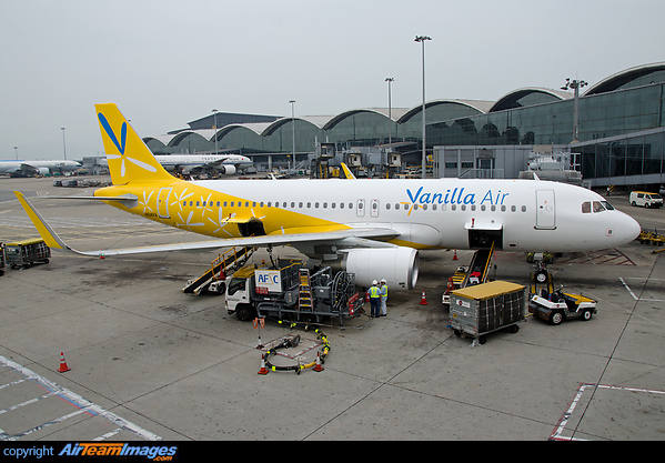 Inaugural NRT - HKG flight of Vanilla Air, The Japan LCC Airbus A320-214