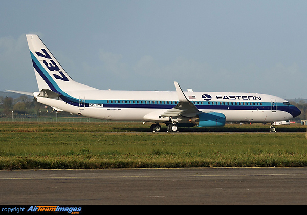 Previously serving with Kenya Airways,5Y-KYB, was rolled out in the colours of Eastern Air Lines at Shannon on 4th November. The new Eastern Air Lines plan to begin operations shortly, following an absence of over 23 years. The first aircraft to appear in the colours of the new Eastern Air Lines, 5Y-KYB is due to be re-registered N276EA prior delivery to Eastern. Boeing 737-8AL