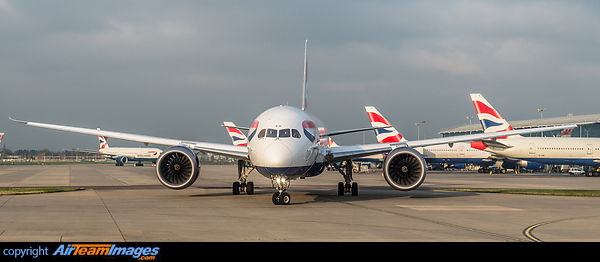 seen during taxi for departure on RWY 09R Boeing 787-8 Dreamliner