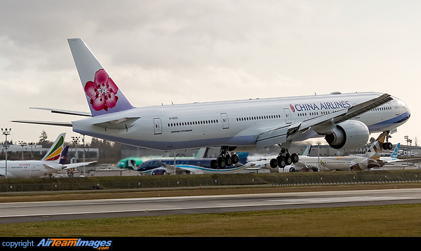 New China Airlines Boeing 777-36N(ER) C/N 41823 L/N 1265 B-18055 returning from Portland, OR after being painted. Boeing 777-36N/ER