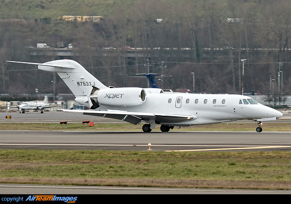 XOJet Cessna 750 Citation X N753XJ arriving at Boeing Field. Cessna 750 Citation X