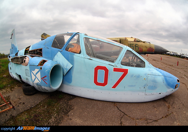 Carrier-based plane, fuselage after crash landing on a deck. Sukhoi Su-25UTG
