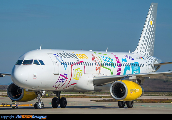New logojet for Vueling - this time promoting La Coruna as a tourist destination Airbus A320-232