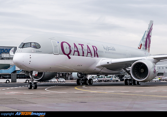 Arrival of the first scheduled flight of an Airbus A350 world-wide. Airbus A350-941