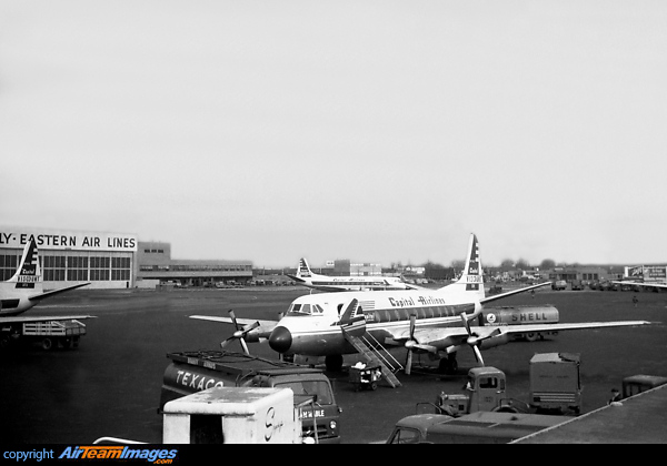 N7452 was delivered to Capital Airlines on 30th November 1956 and was fitted with integral front steps. Vickers 745D Viscount