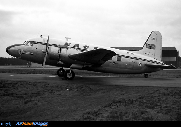 "Sir Philip Brooke" Purchased by Eagle Airways Ltd from BEA on the 25th April 1955. WFU & broken up Heathrow December 29 1961. Vickers 635 Viking 1B