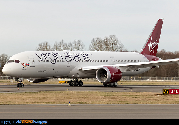 First flight for Virgin Atlantic Airways Boeing 787-9 Dreamliner - cn 37968 / ln 256 G-VOOH "Miss Chief" Boeing 787-9 Dreamliner