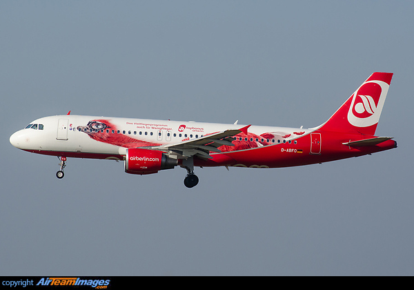 New Top Bonus special colours promoting Air Berlin's frequent flyer programme Airbus A320-214