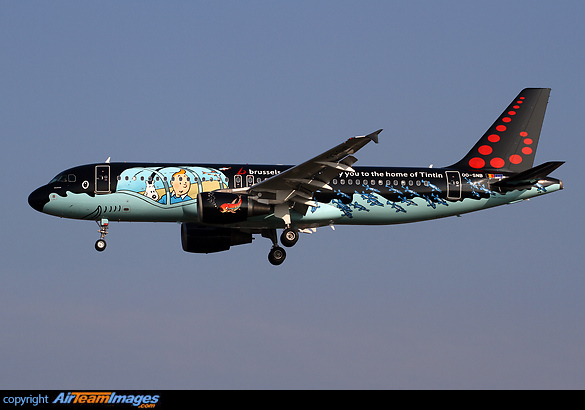 Named Rackam with a livery inspired by the Belgian cartoon character Tintin which will hopefully last for 4 years. Airbus A320-214