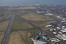 An aerial view of Blackpool Airport.