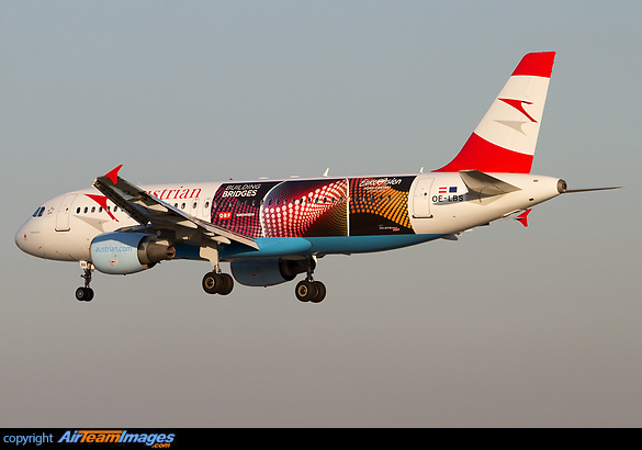 Special colour for the Eurovision Song contest in Vienna. Airbus A320-214