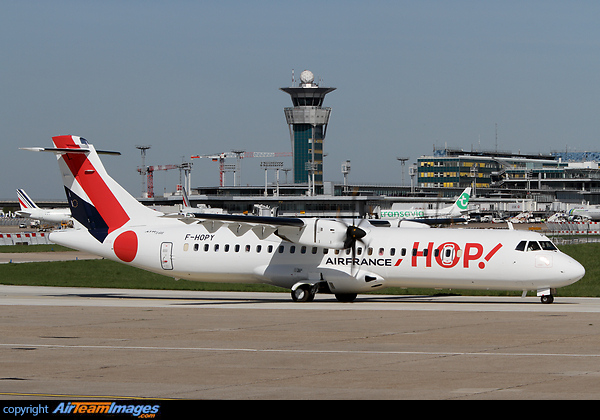 Third day of operation for this brand new ATR 72-600, first of the type in HOP! fleet. In total 5 ATR 72-600 will be delivered to HOP! in 2015. ATR 72-600