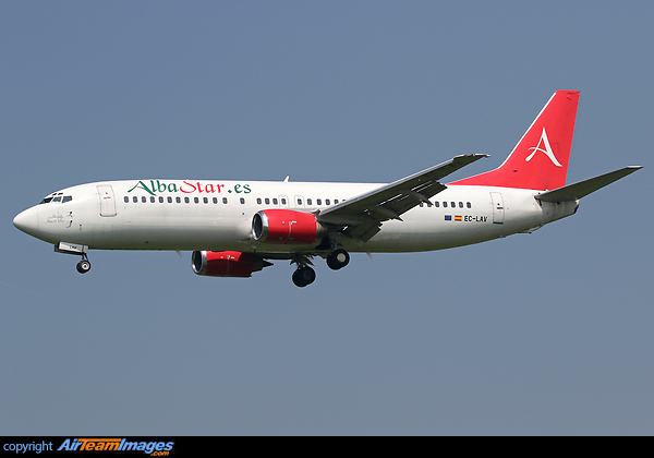 Operating by Evelop Airlines Boeing 737-408