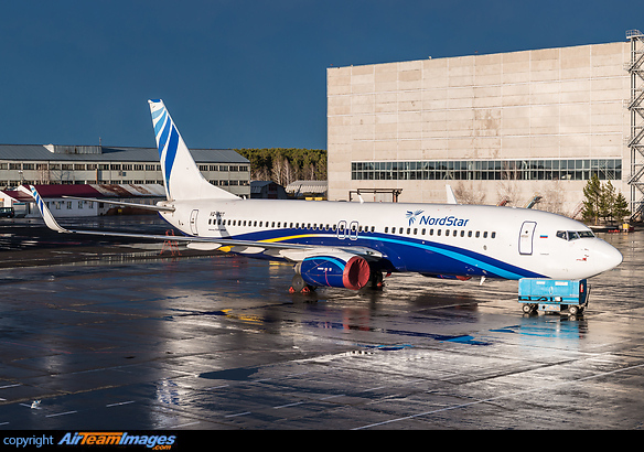 Parked on the apron for a longer period, but still in active service. Boeing 737-8AS