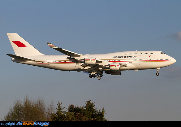 With new titles "Kingdom of Bahrain" Boeing 747-4P8