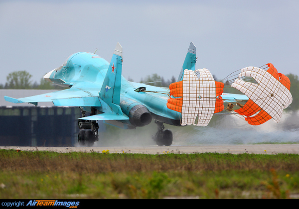 With ECM pod Sukhoi Su-34