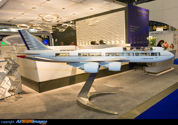 EBACE 2015 - Display at stand Lufthansa Technik Boeing Business Jet 747 VIP