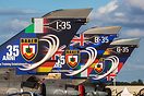 3 Panavia Tornado's wearing special tail markings commemorating 35 yea...