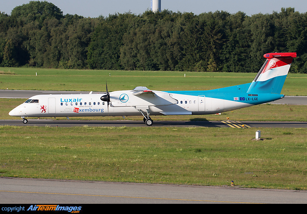 With additional Luxemburg - presidency of European Union titels. Bombardier Dash 8-402Q
