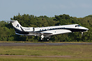 Alan Sugar's latest aircraft, the Legacy 650, arriving on a flight for...